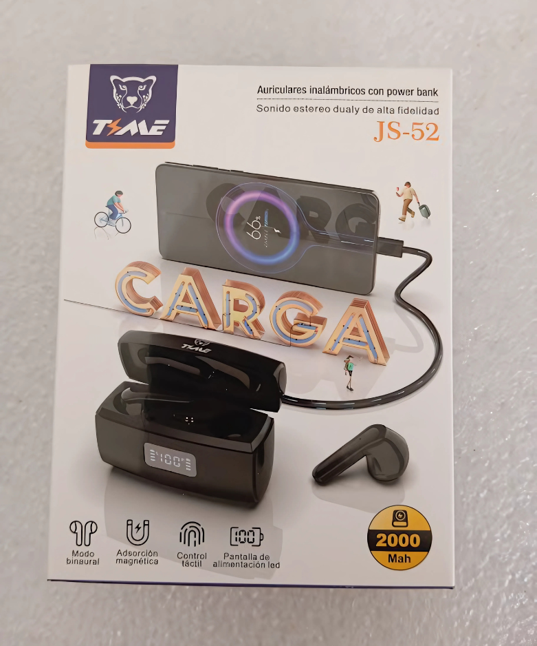 Auricular Inalambrico Time con Power Bank