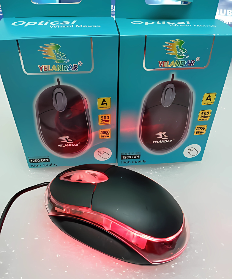 Mouse con Calble y Luz Led