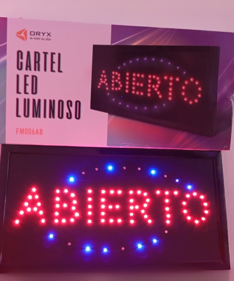 Cartel LED Abierto